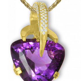 «Клык» кулон с аметистом и бриллиантами