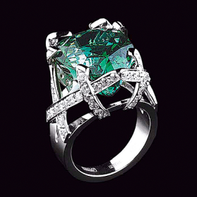 "Очарование" кольцо с турмалином и бриллиантами