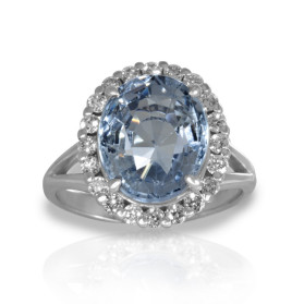 «Лана» кольцо с сапфиром и бриллиантами