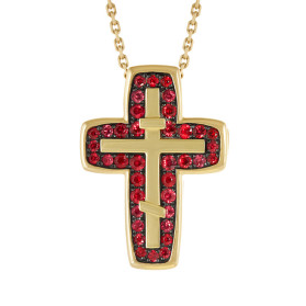 Крест с рубинами