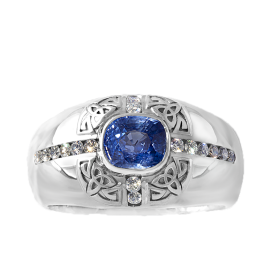 «Граф» кольцо с сапфиром и бриллиантами