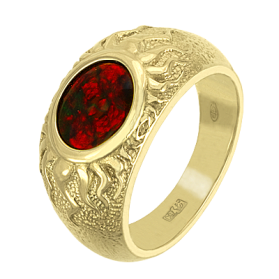 "Солнце" кольцо с благородным опалом