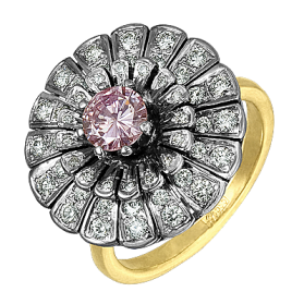 "Мечта" кольцо с розовым бриллиантом