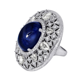 «Екатерина» кольцо с сапфиром и бриллиантами