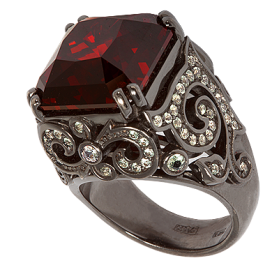 «Богемия» кольцо с гранатом