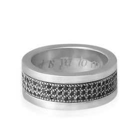 Обручальное кольцо с черными бриллиантами