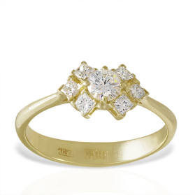 «Принцессы» кольцо с бриллиантами