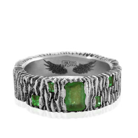 «Крылья ангела» кольцо с изумрудами