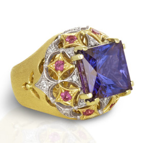 «Мечта» кольцо с танзанитом и бриллиантами