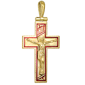 Крест с эмалью