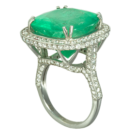 «Изумруд» кольцо с изумрудом и бриллиантами